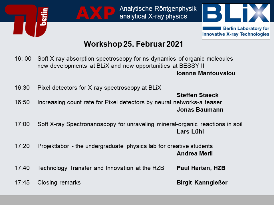 workshop analytical X-ray physics 2021 - enlarged view