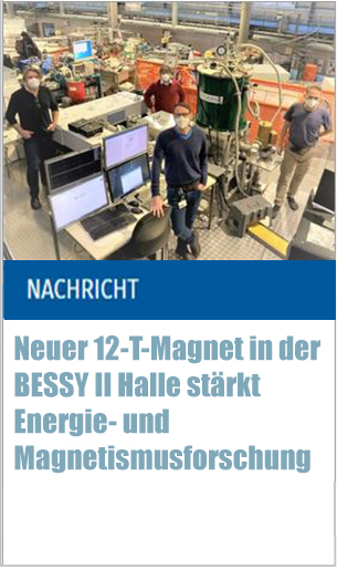 Neuer 12-T-Magnet in der BESSY II Halle stärkt Energie- und Magnetismusforschung