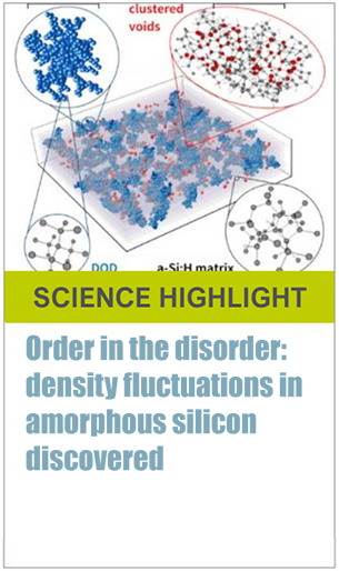 Order in the disorder: density fluctuations in amorphous silicon discovered