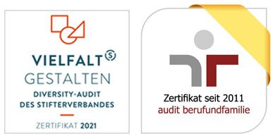 Das HZB ist zertifiziert: Audit Beruf und Familie, Zertifikat Diversity-Audit des Stifterverbandes