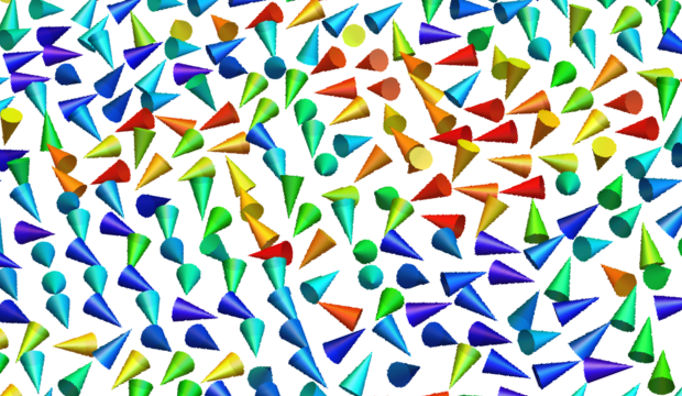 Illustration zeigt Spin-Texturen - vergrerte Ansicht