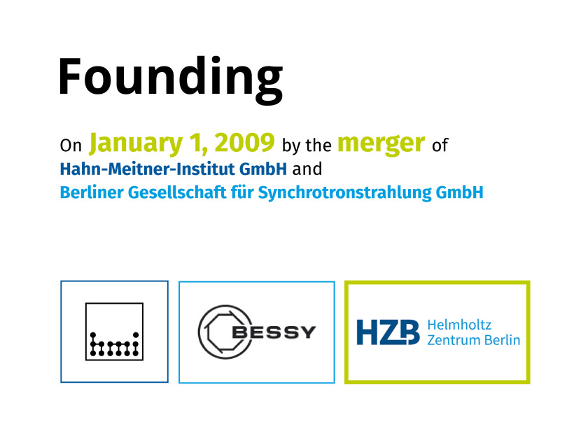 History: Foundation of the HZB 2009 from HMI and BESSY