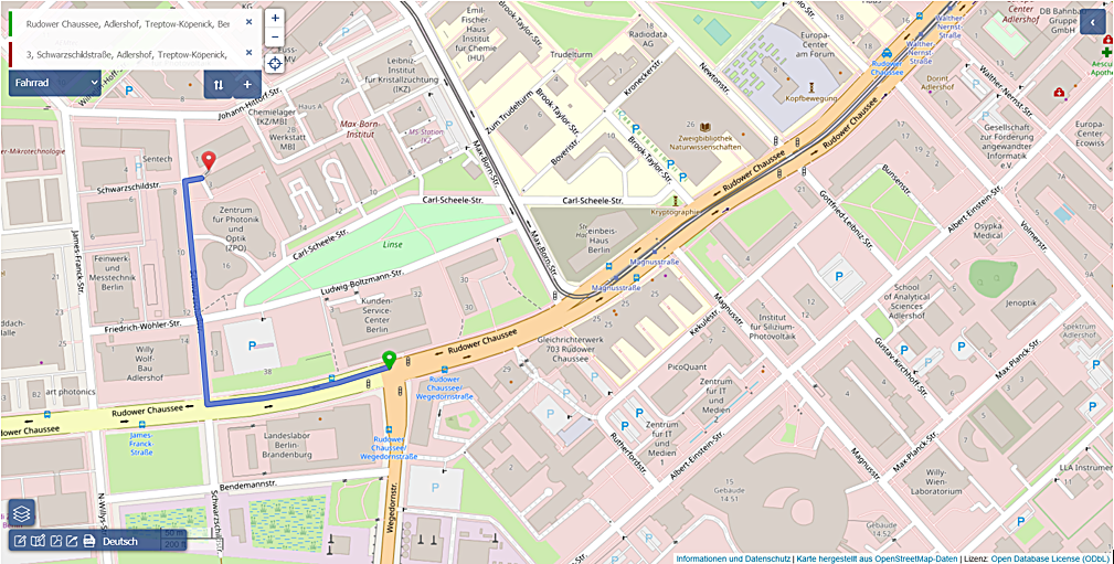 Karte in OpenStreetMap öffnen