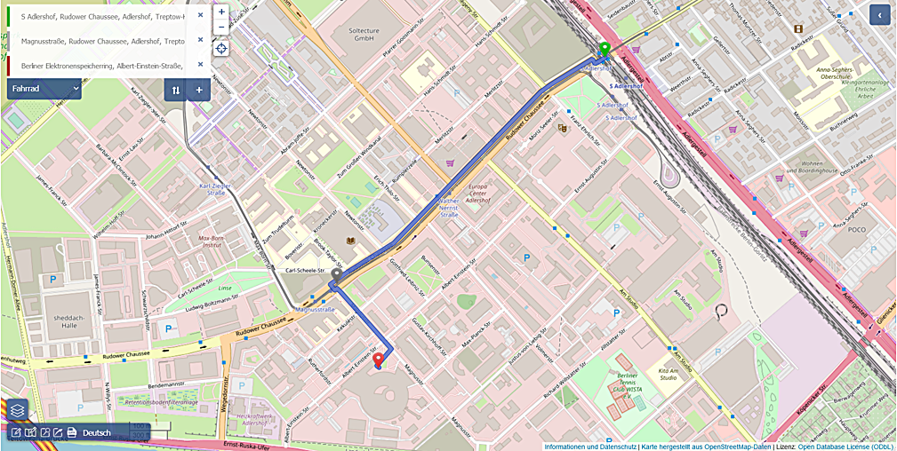 Karte in OpenStreetMap öffnen
