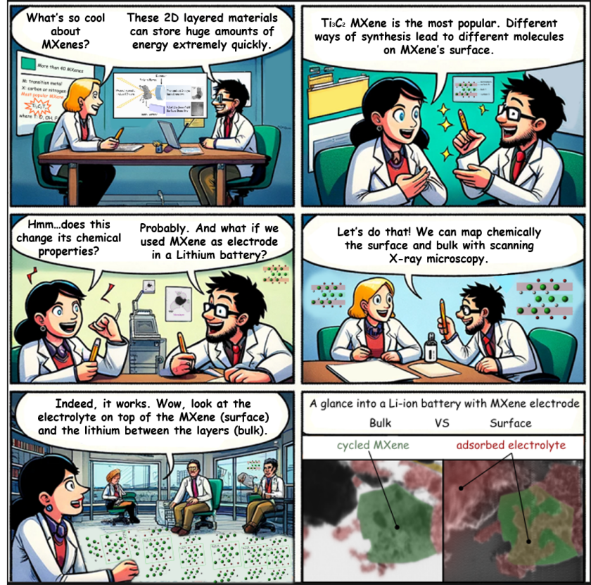 What is so special about MXenes and why is the new method so valuable? The short cartoon manages to answer these questions in just a few images. The images were created with the help of ChatGPT.