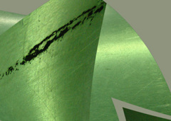 Strukturen und Lichteffekte am HZB: Das Bild 'Materialitt' von Usa Schpper (Detail)